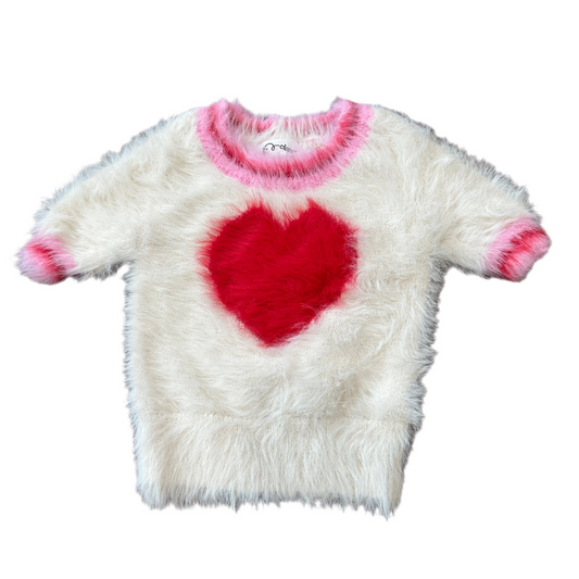Fuzzy Heart Toddler Tee