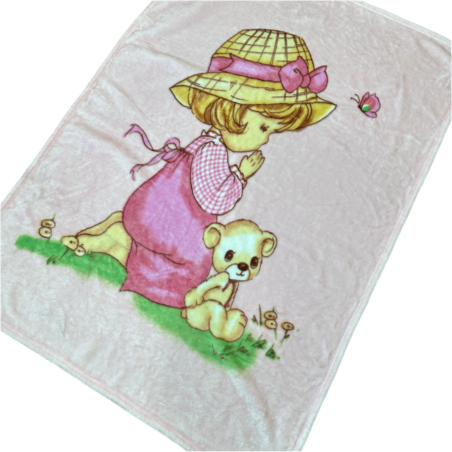 Vintage Praying Girl Blanket