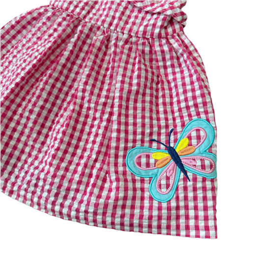 Butterfly Gingham Dress