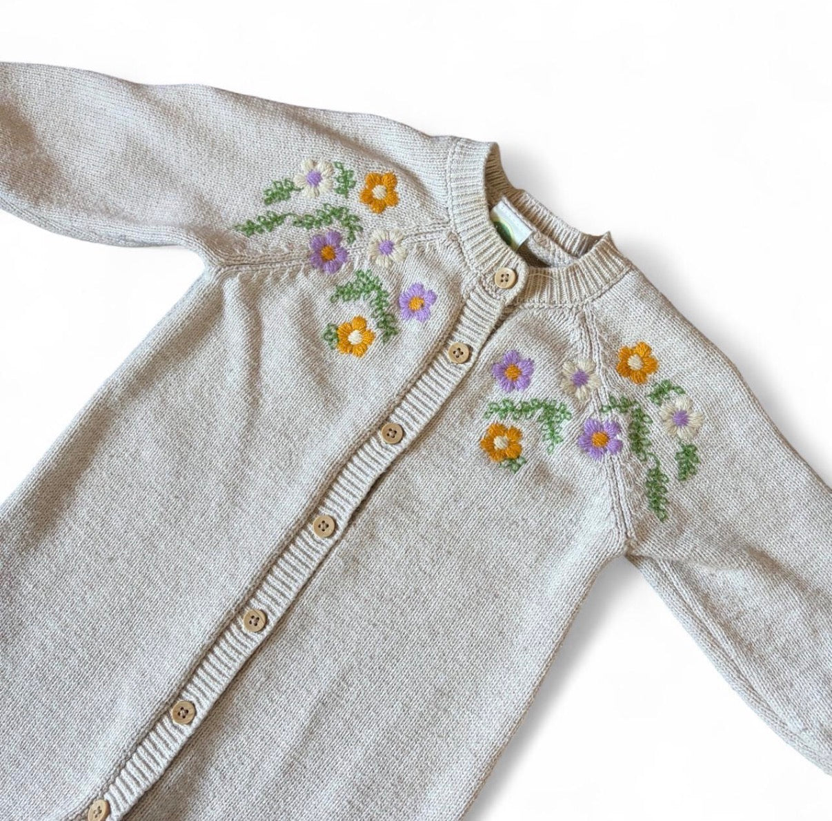 Floral Embroidered Onesie