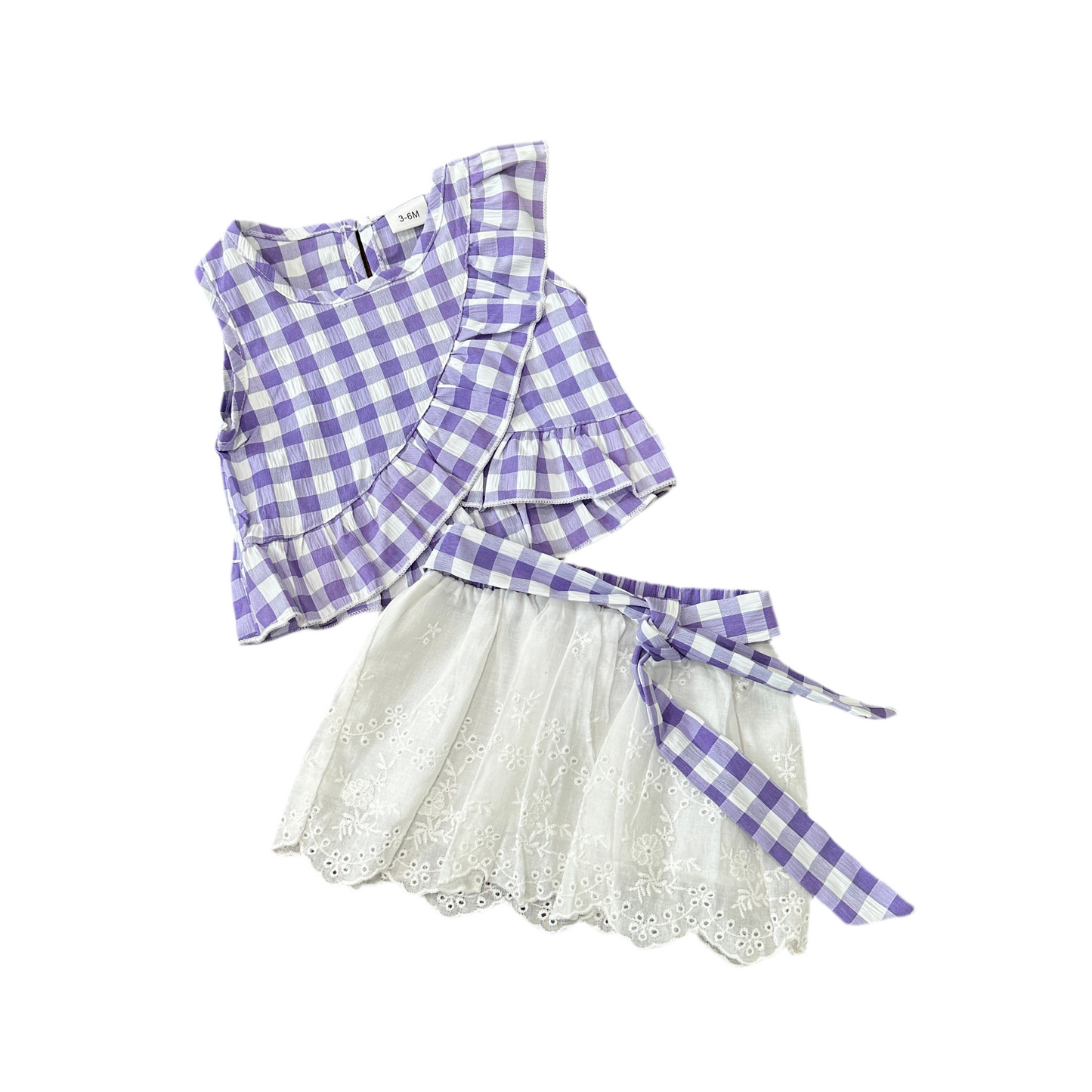 Purple Gingham Set