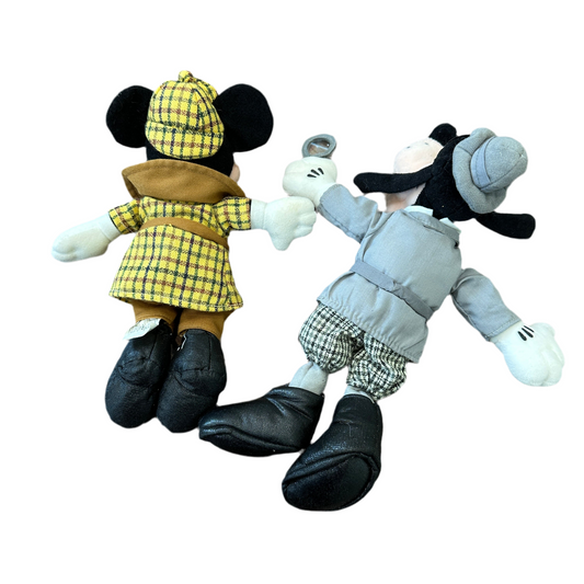 Vintage Detective Mickey & Goofy Plush