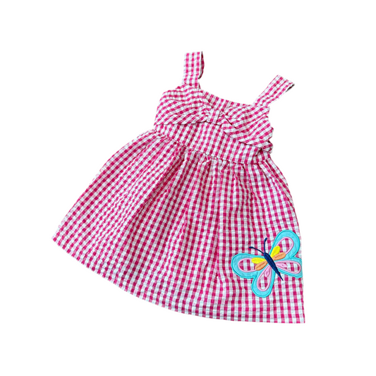 Butterfly Gingham Dress