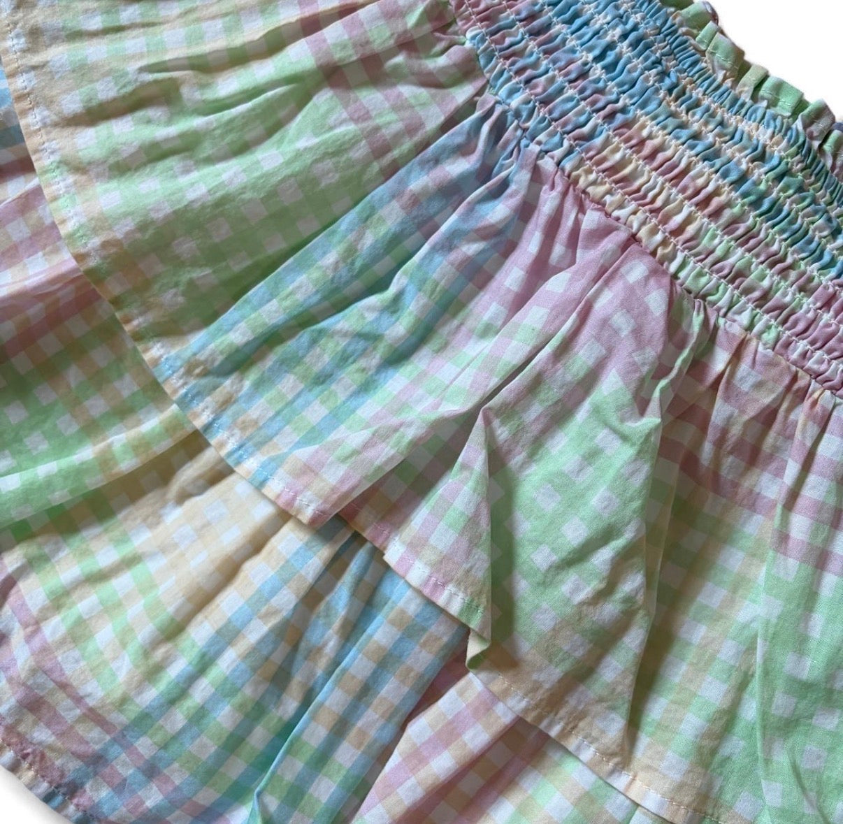 Gingham Layered Skirt
