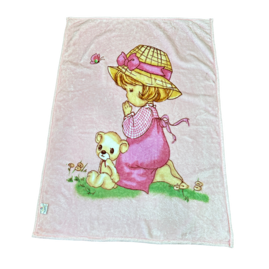 Vintage Praying Girl Blanket