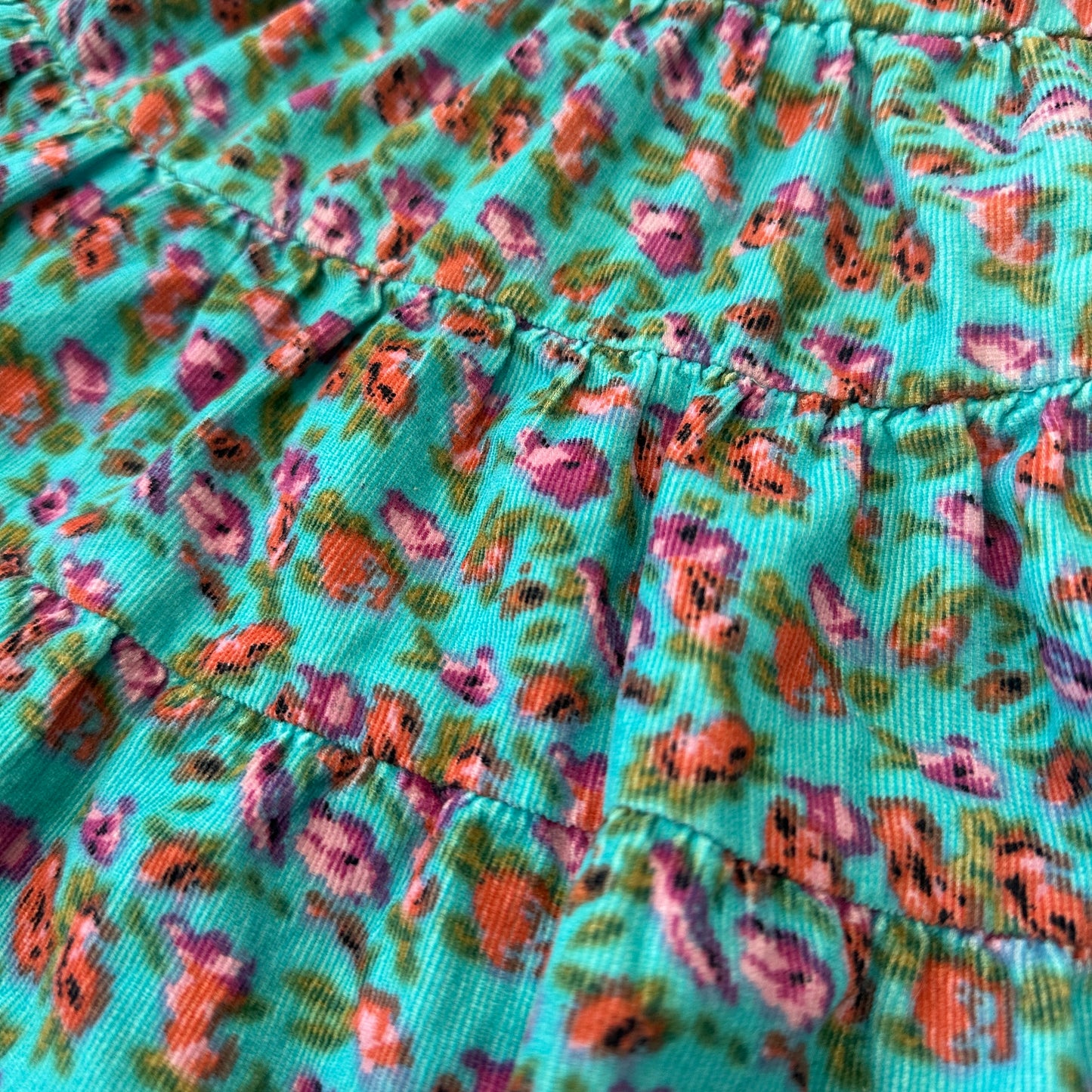 Ribbed Floral Dress