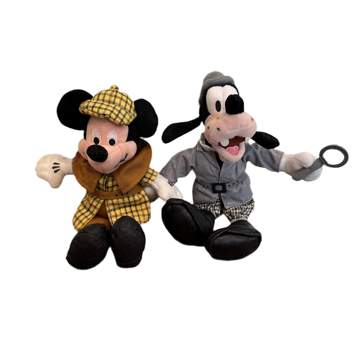 Vintage Detective Mickey & Goofy Plush