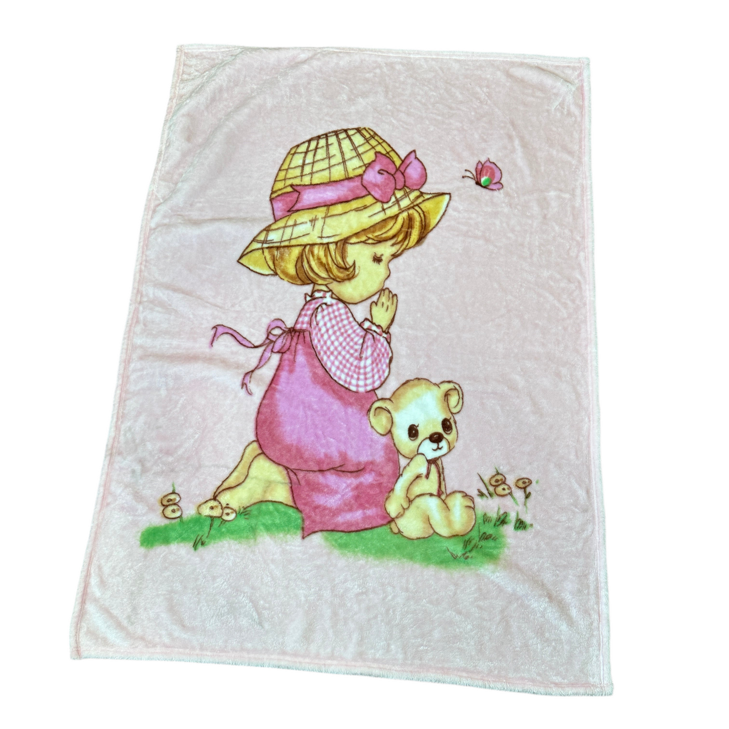 Vintage Praying Girl Blanket